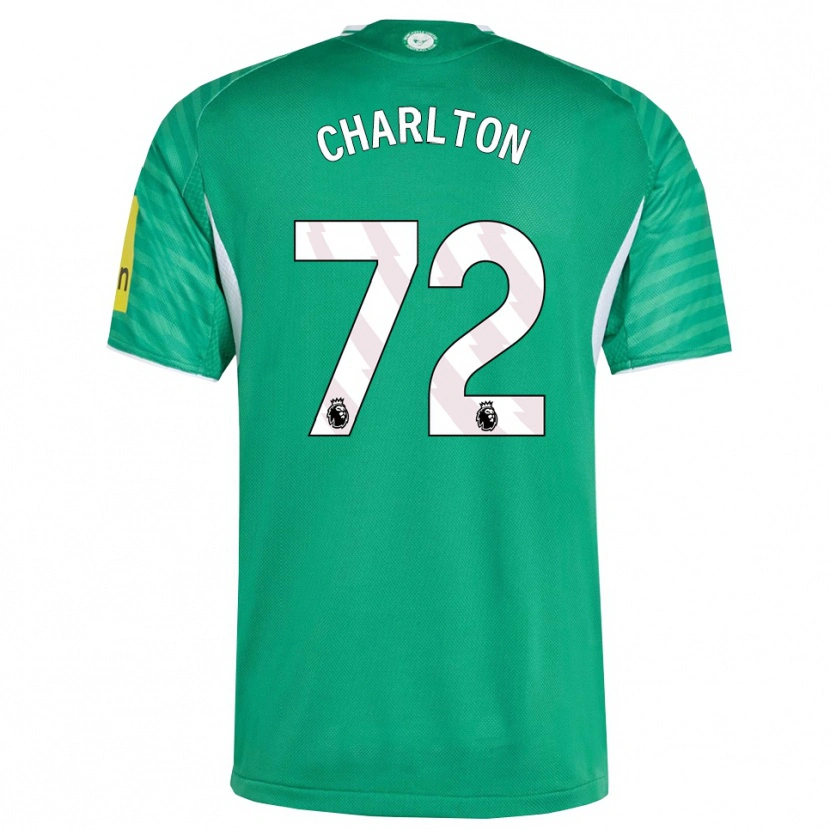 Danxen Homme Maillot Dylan Charlton #72 Vert Blanc Tenues Extérieur 2025/26 T-Shirt