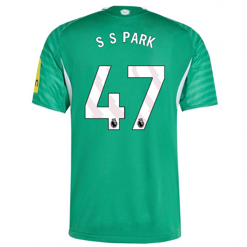 Danxen Homme Maillot Seung-Soo Park #47 Vert Blanc Tenues Extérieur 2025/26 T-Shirt