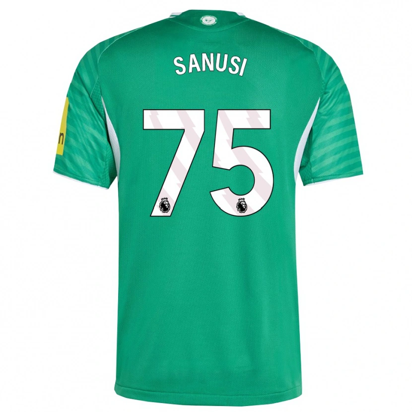 Danxen Homme Maillot Trevan Sanusi #75 Vert Blanc Tenues Extérieur 2025/26 T-Shirt