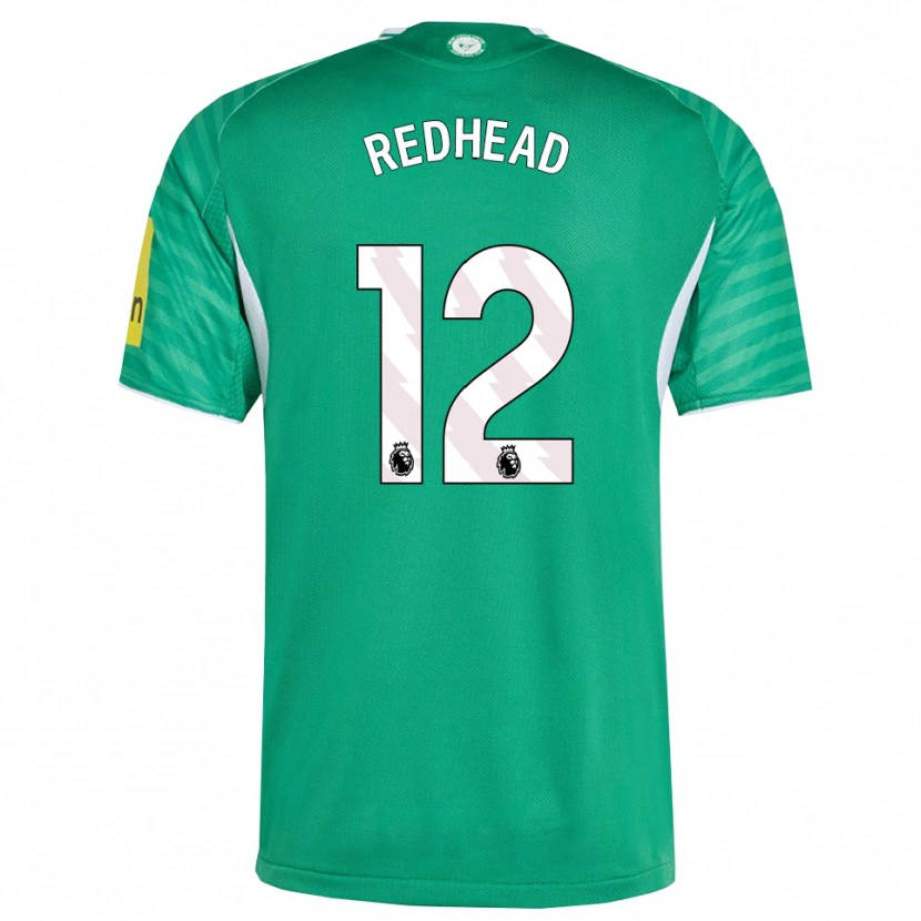 Danxen Homme Maillot Cara Milne-Redhead #12 Vert Blanc Tenues Extérieur 2025/26 T-Shirt