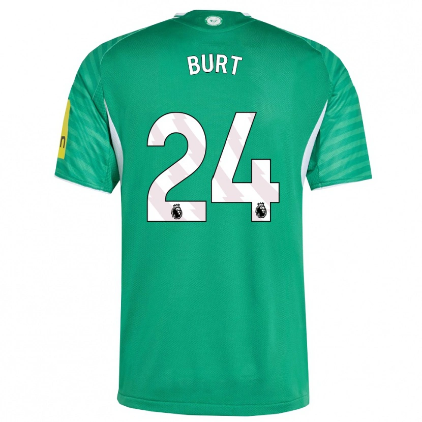 Danxen Homme Maillot Daisy Burt #24 Vert Blanc Tenues Extérieur 2025/26 T-Shirt