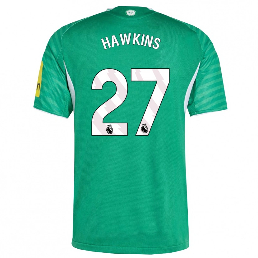 Danxen Homme Maillot Hannah Hawkins #27 Vert Blanc Tenues Extérieur 2025/26 T-Shirt