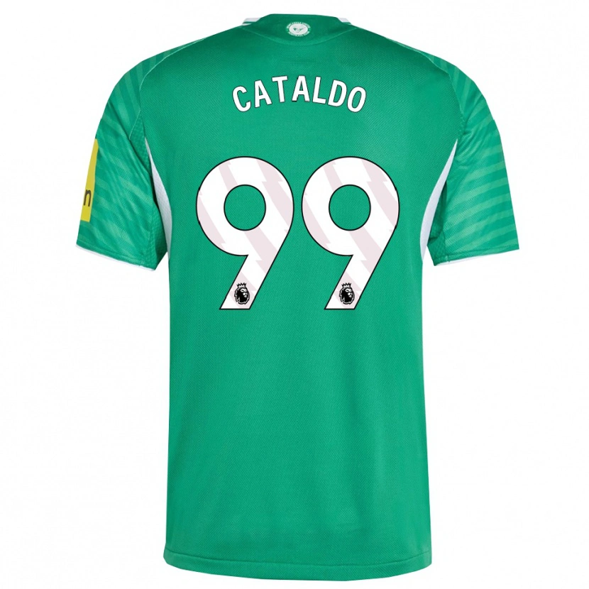 Danxen Homme Maillot Lia Cataldo #99 Vert Blanc Tenues Extérieur 2025/26 T-Shirt