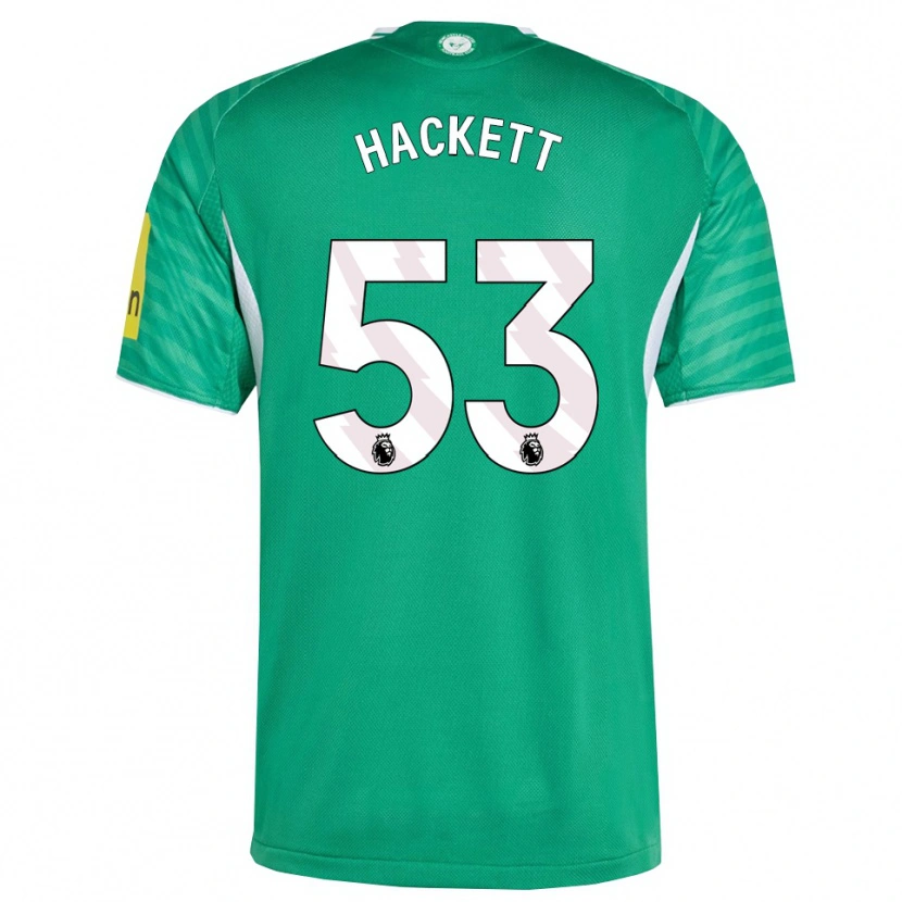 Danxen Homme Maillot Jordan Hackett #53 Vert Blanc Tenues Extérieur 2025/26 T-Shirt