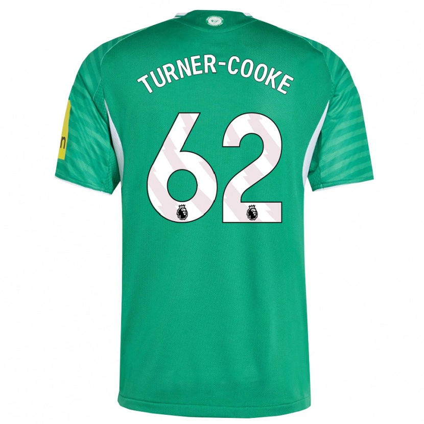 Danxen Homme Maillot Jay Turner-Cooke #62 Vert Blanc Tenues Extérieur 2025/26 T-Shirt