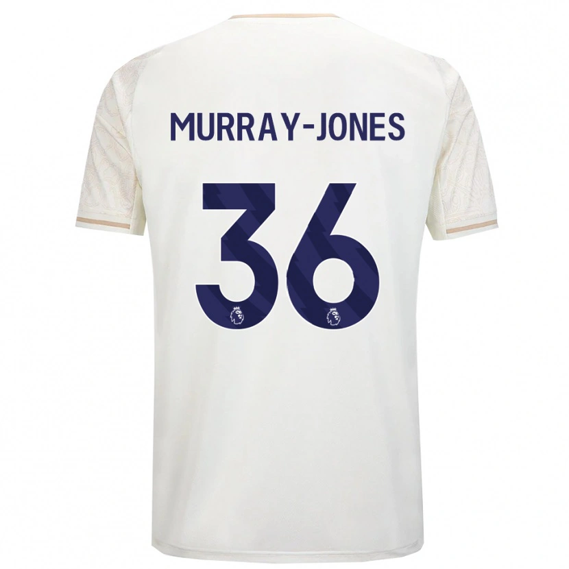 Danxen Homme Maillot George Murray-Jones #36 Blanc Cassé Noir Tenues Extérieur 2025/26 T-Shirt