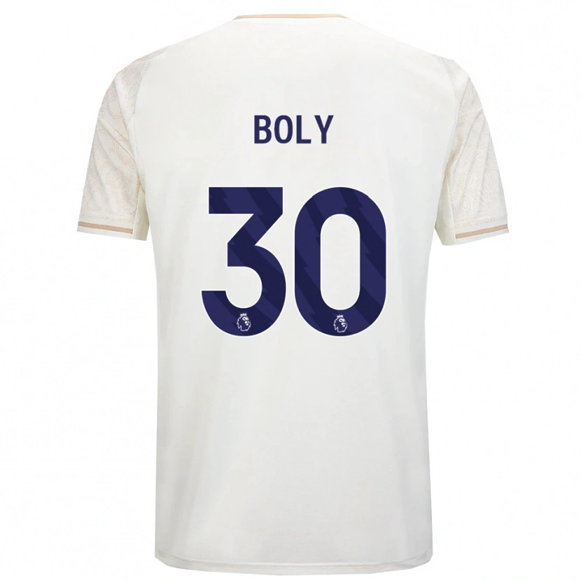 Danxen Homme Maillot Willy Boly #30 Blanc Cassé Noir Tenues Extérieur 2025/26 T-Shirt