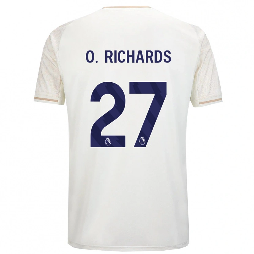 Danxen Homme Maillot Omar Richards #27 Blanc Cassé Noir Tenues Extérieur 2025/26 T-Shirt