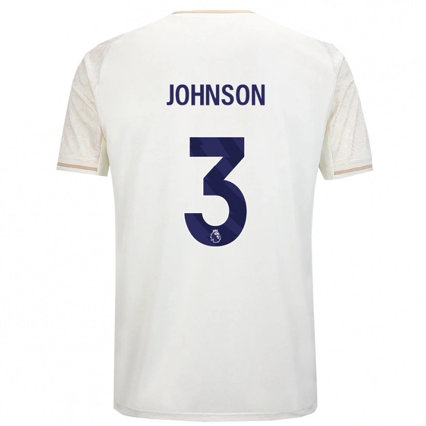 Danxen Homme Maillot Nat Johnson #3 Blanc Cassé Noir Tenues Extérieur 2025/26 T-Shirt