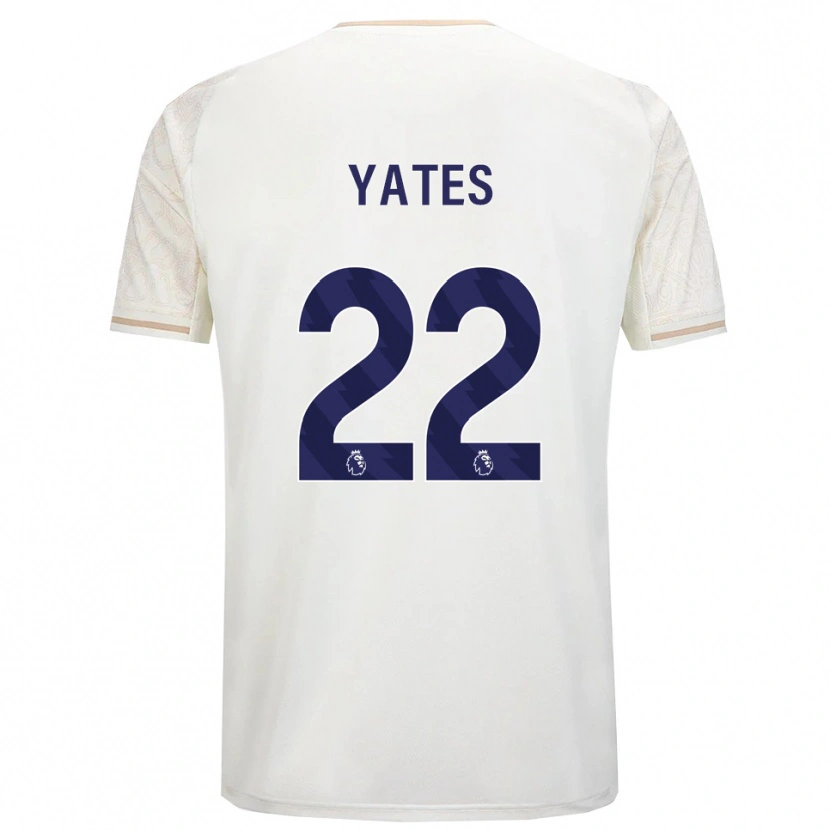 Danxen Homme Maillot Ryan Yates #22 Blanc Cassé Noir Tenues Extérieur 2025/26 T-Shirt