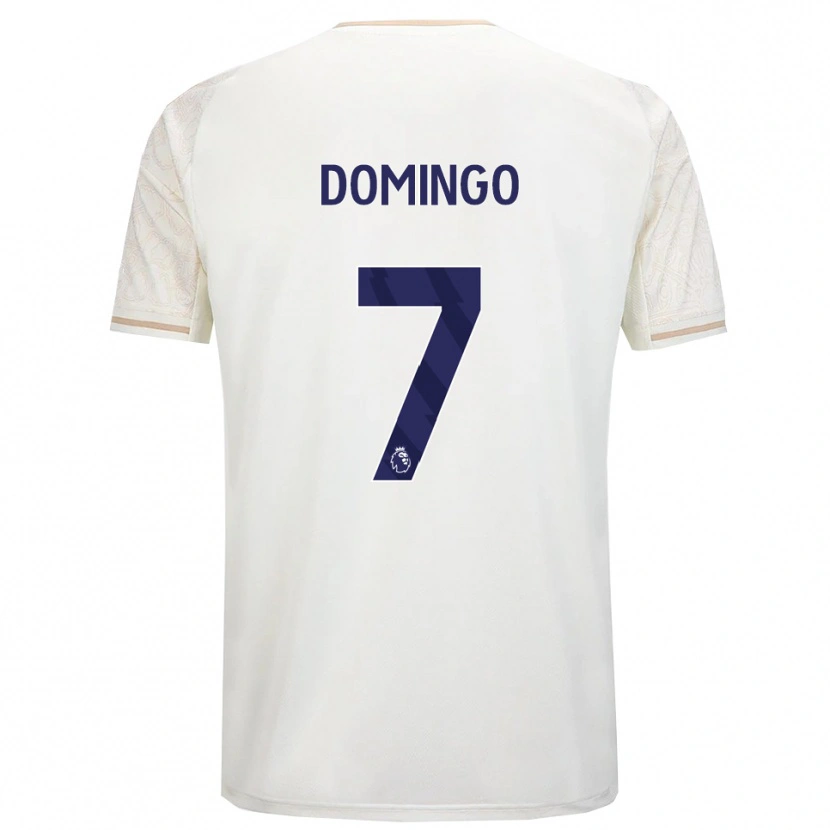 Danxen Homme Maillot Sophie Domingo #7 Blanc Cassé Noir Tenues Extérieur 2025/26 T-Shirt