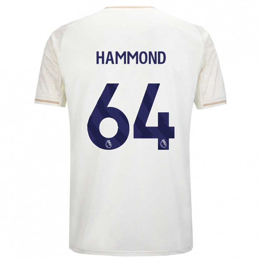 Danxen Homme Maillot Ben Hammond #64 Blanc Cassé Noir Tenues Extérieur 2025/26 T-Shirt