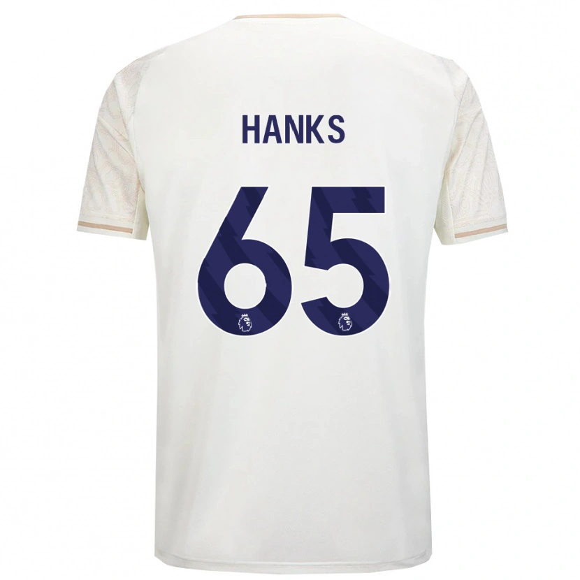 Danxen Homme Maillot Justin Hanks #65 Blanc Cassé Noir Tenues Extérieur 2025/26 T-Shirt