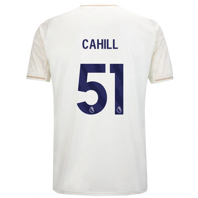 Danxen Homme Maillot Shae Cahill #51 Blanc Cassé Noir Tenues Extérieur 2025/26 T-Shirt
