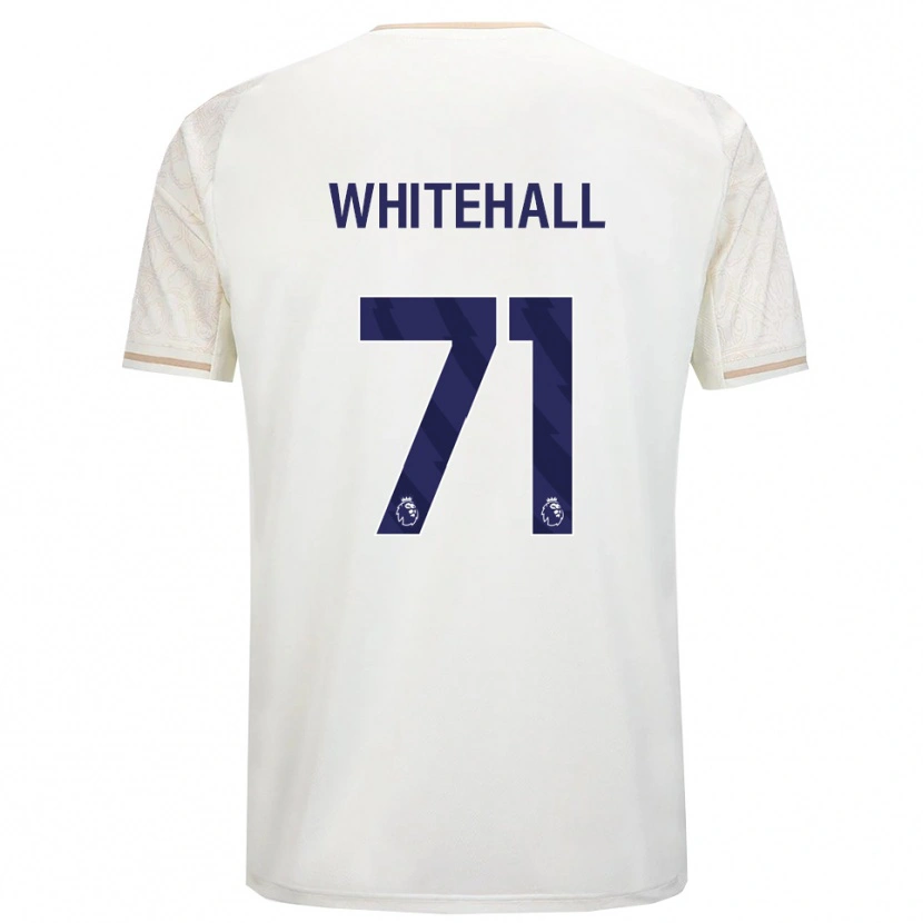 Danxen Homme Maillot Archie Whitehall #71 Blanc Cassé Noir Tenues Extérieur 2025/26 T-Shirt