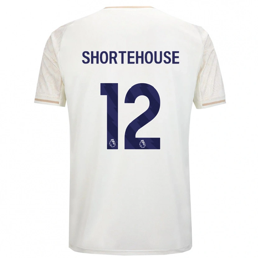 Danxen Homme Maillot Michael Shortehouse #12 Blanc Cassé Noir Tenues Extérieur 2025/26 T-Shirt