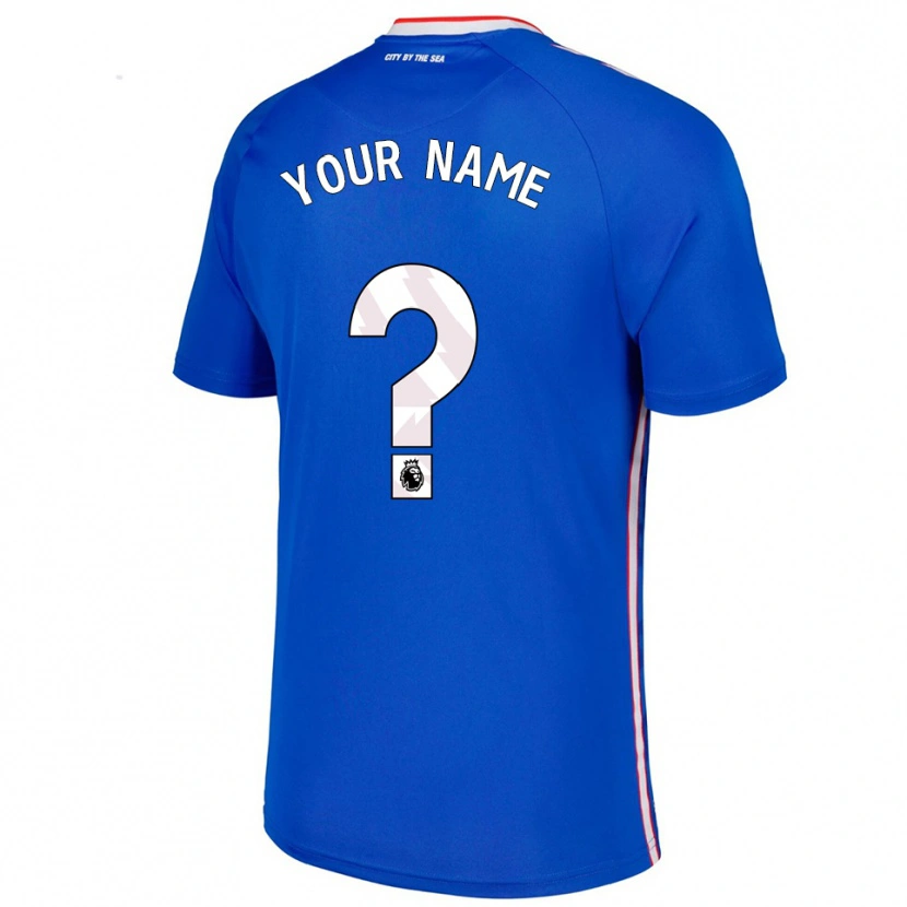 Danxen Homme Maillot Votre Nom #0 Bleu Blanc Tenues Extérieur 2025/26 T-Shirt