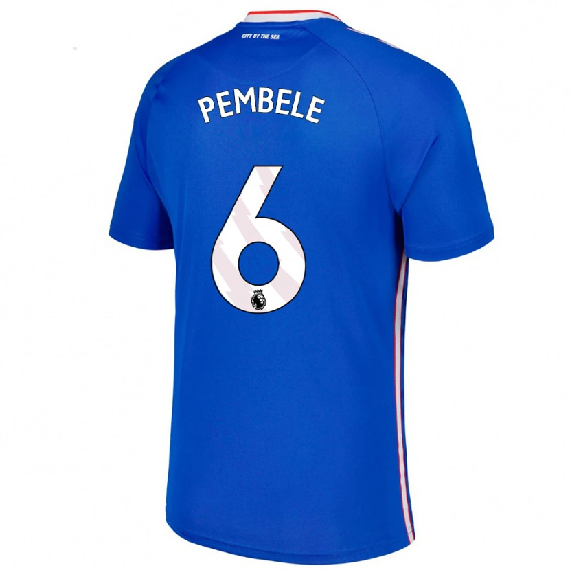 Danxen Homme Maillot Timothée Pembélé #6 Bleu Blanc Tenues Extérieur 2025/26 T-Shirt