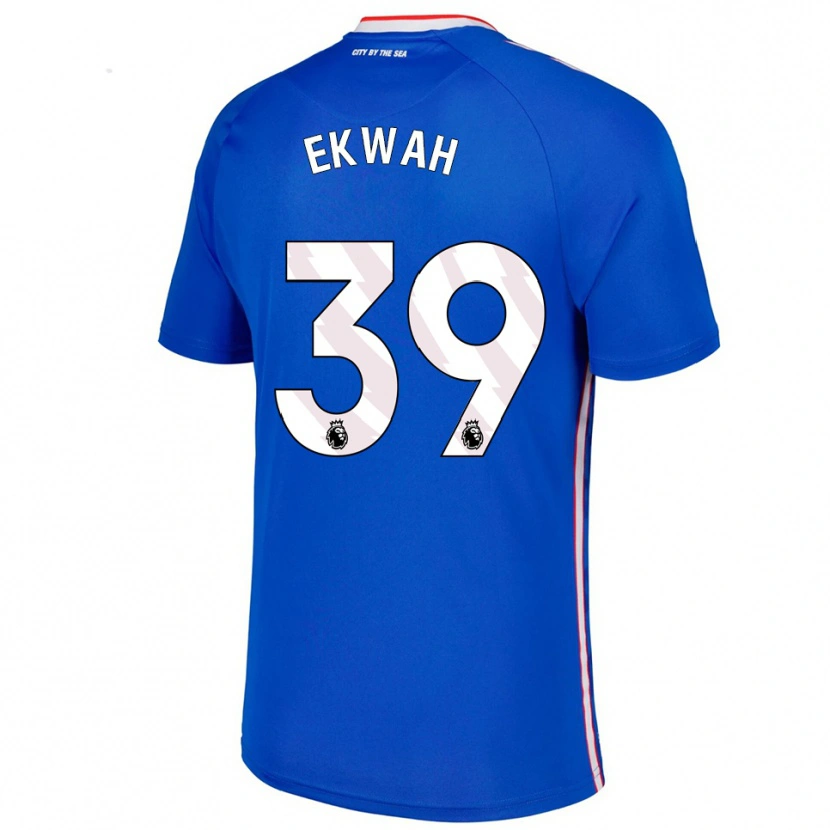 Danxen Homme Maillot Pierre Ekwah #39 Bleu Blanc Tenues Extérieur 2025/26 T-Shirt