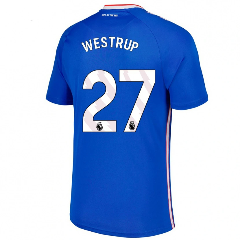 Danxen Homme Maillot Brianna Westrup #27 Bleu Blanc Tenues Extérieur 2025/26 T-Shirt
