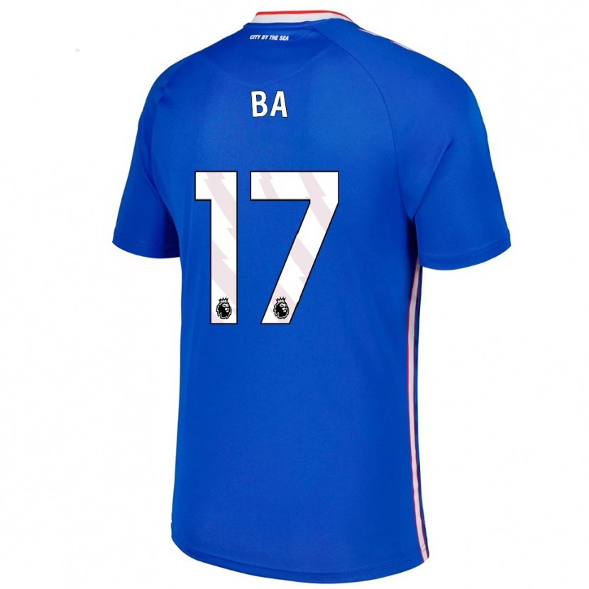 Danxen Homme Maillot Abdoullah Ba #17 Bleu Blanc Tenues Extérieur 2025/26 T-Shirt