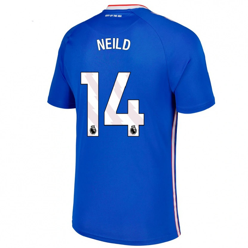 Danxen Homme Maillot Joe Neild #14 Bleu Blanc Tenues Extérieur 2025/26 T-Shirt