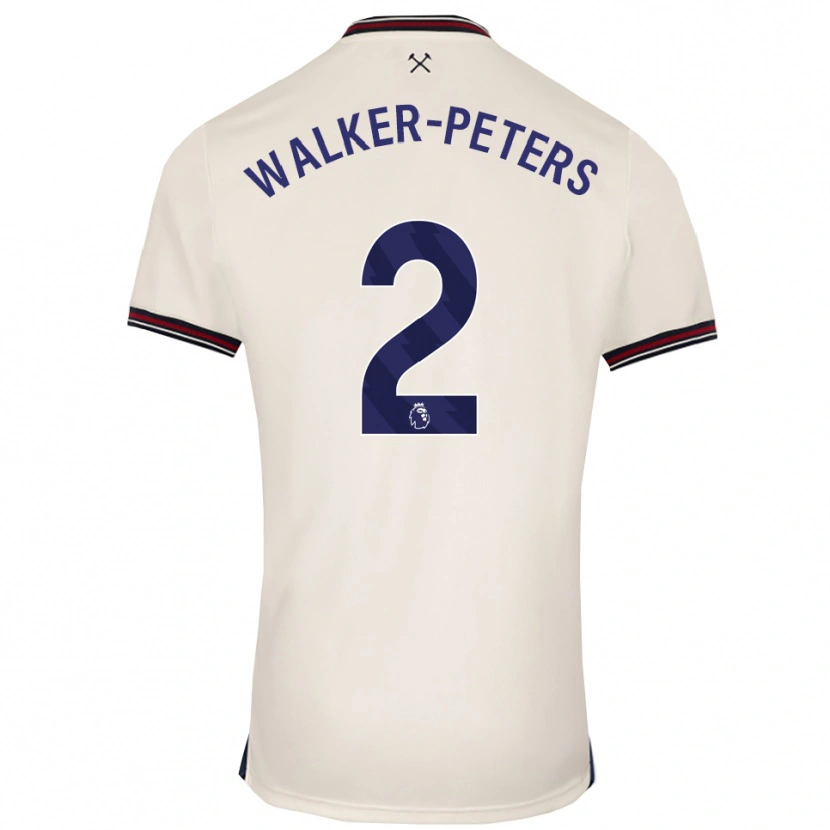 Danxen Homme Maillot Kyle Walker-Peters #2 Blanc Cassé Tenues Extérieur 2025/26 T-Shirt