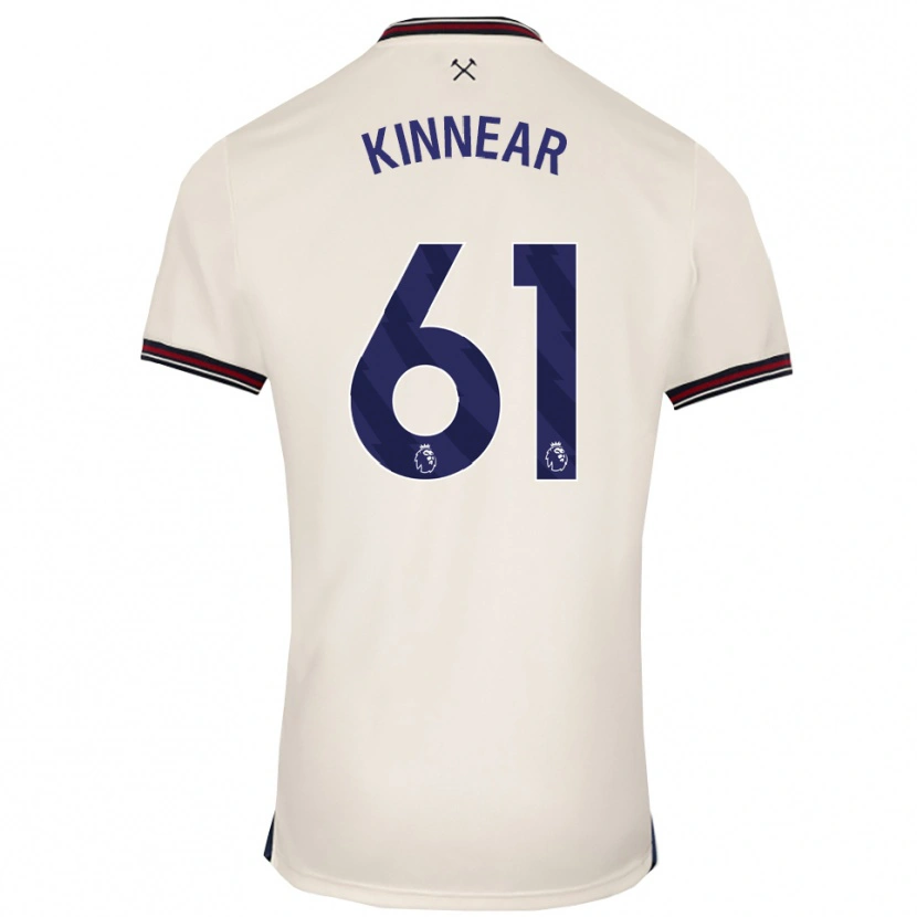 Danxen Homme Maillot Brian Kinnear #61 Blanc Cassé Tenues Extérieur 2025/26 T-Shirt