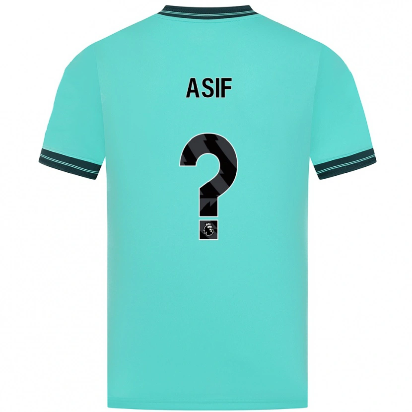 Danxen Homme Maillot Dawood Asif #0 Bleu Ciel Vert Tenues Extérieur 2025/26 T-Shirt