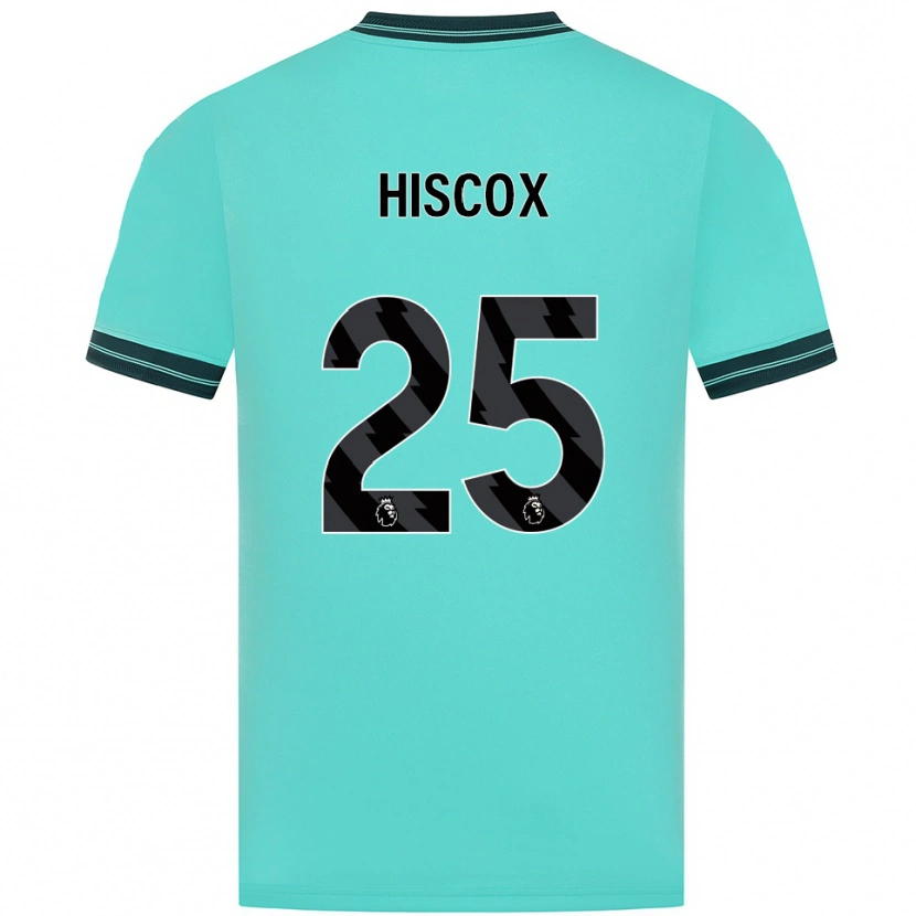 Danxen Homme Maillot Amelia Hiscox #25 Bleu Ciel Vert Tenues Extérieur 2025/26 T-Shirt