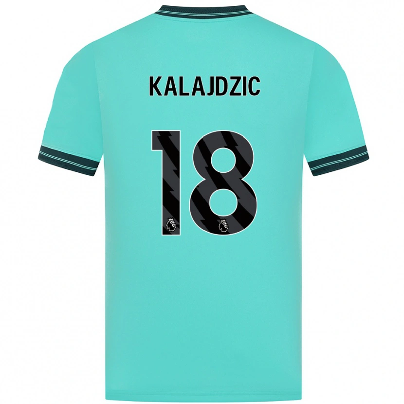 Danxen Homme Maillot Sasa Kalajdzic #18 Bleu Ciel Vert Tenues Extérieur 2025/26 T-Shirt