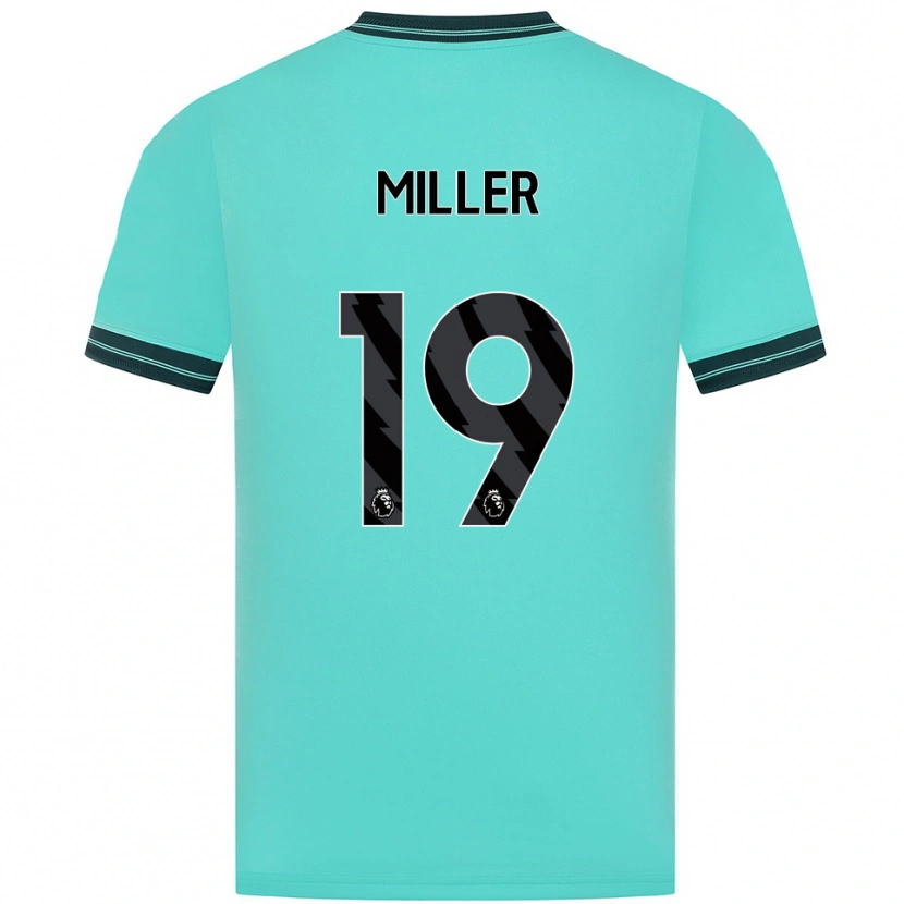 Danxen Homme Maillot Ali Miller #19 Bleu Ciel Vert Tenues Extérieur 2025/26 T-Shirt