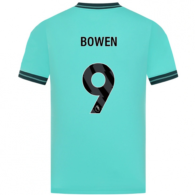 Danxen Homme Maillot Reiss Bowen #9 Bleu Ciel Vert Tenues Extérieur 2025/26 T-Shirt