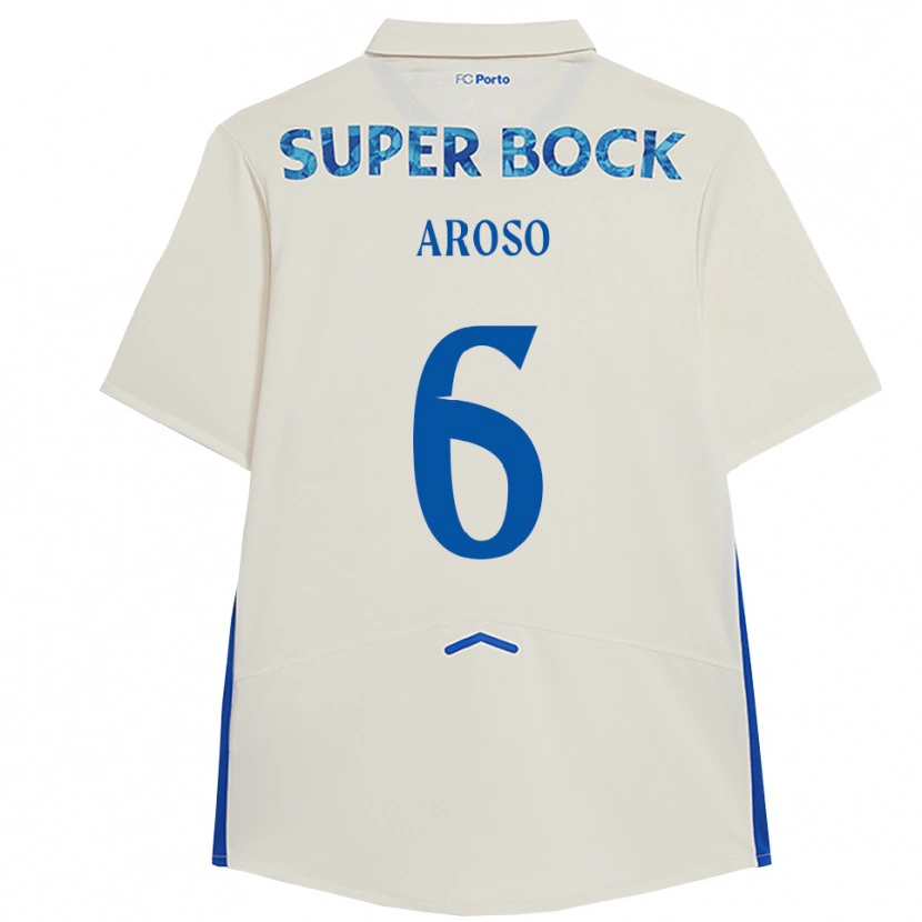 Danxen Homme Maillot Carolina Aroso #6 Blanc Bleu Troisieme 2025/26 T-Shirt
