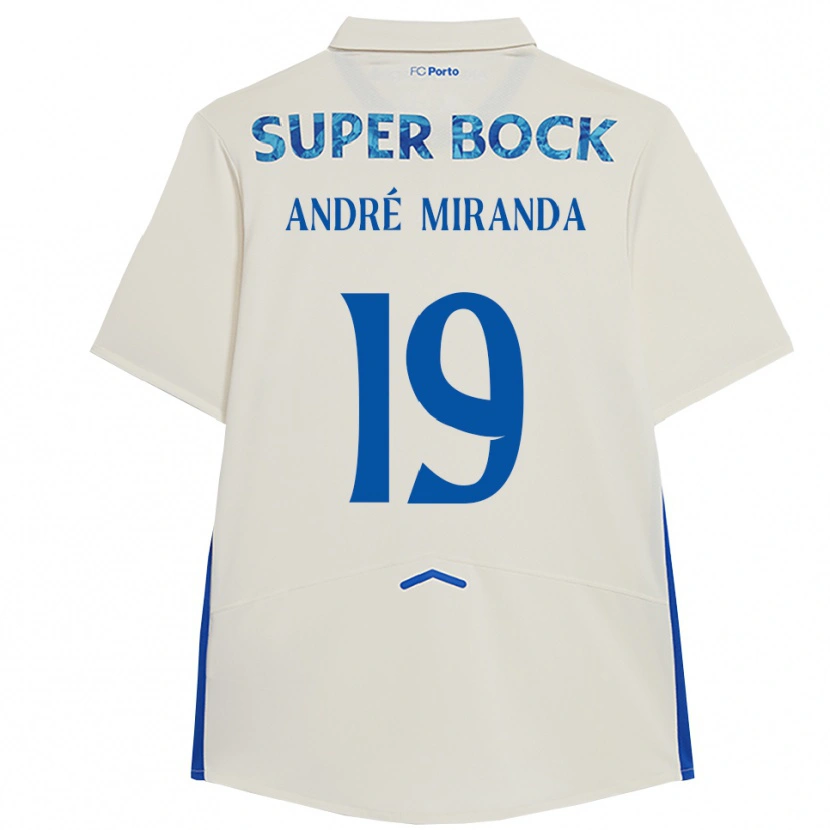 Danxen Homme Maillot André Miranda #19 Blanc Bleu Troisieme 2025/26 T-Shirt