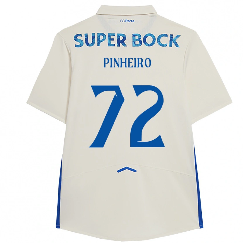Danxen Homme Maillot Rodrigo Pinheiro #72 Blanc Bleu Troisieme 2025/26 T-Shirt