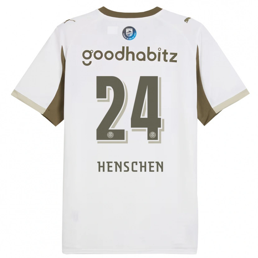 Danxen Homme Maillot Emmeke Henschen #24 Blanc Gris Troisieme 2025/26 T-Shirt