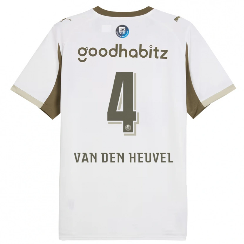 Danxen Homme Maillot Tim Van Den Heuvel #4 Blanc Gris Troisieme 2025/26 T-Shirt