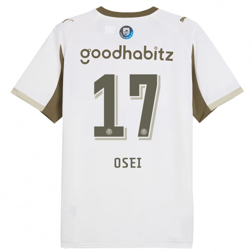 Danxen Homme Maillot Micaiah Osei #17 Blanc Gris Troisieme 2025/26 T-Shirt
