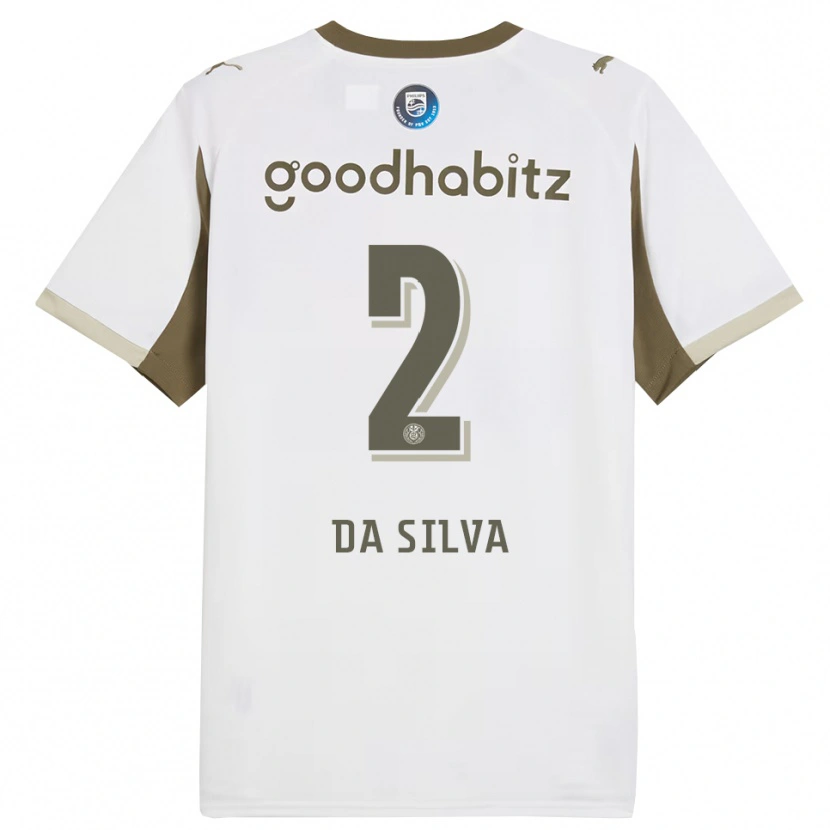 Danxen Homme Maillot Aston Da Silva #2 Blanc Gris Troisieme 2025/26 T-Shirt