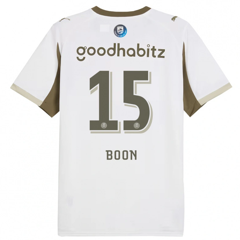 Danxen Homme Maillot Rens Boon #15 Blanc Gris Troisieme 2025/26 T-Shirt