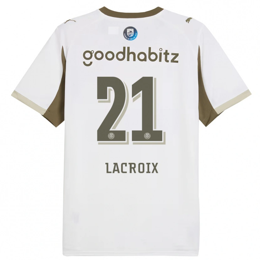 Danxen Homme Maillot Robine Lacroix #21 Blanc Gris Troisieme 2025/26 T-Shirt