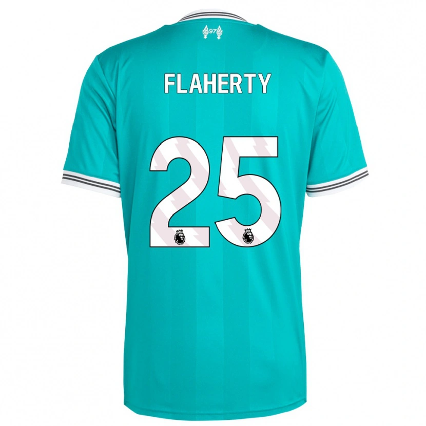 Danxen Homme Maillot Gilly Flaherty #25 Vert Blanc Troisieme 2025/26 T-Shirt