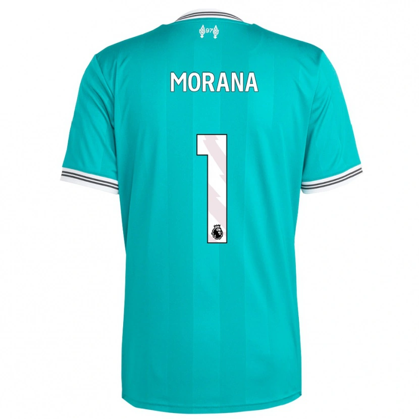 Danxen Homme Maillot Nathan Morana #1 Vert Blanc Troisieme 2025/26 T-Shirt