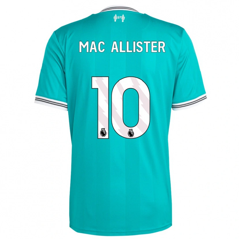 Danxen Homme Maillot Alexis Mac Allister #10 Vert Blanc Troisieme 2025/26 T-Shirt