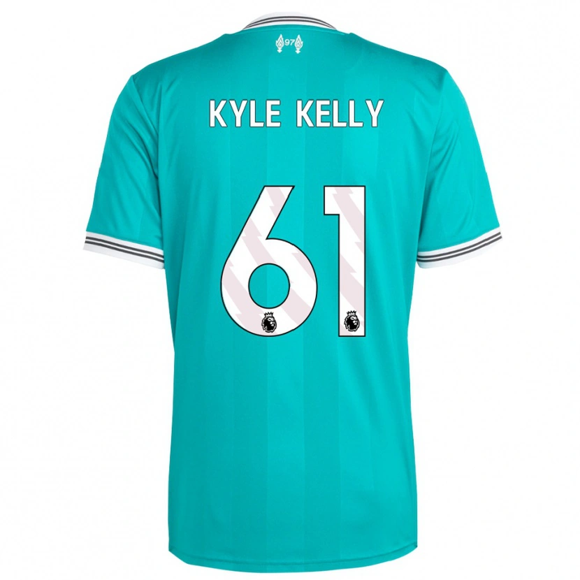 Danxen Homme Maillot Kyle Kelly #61 Vert Blanc Troisieme 2025/26 T-Shirt