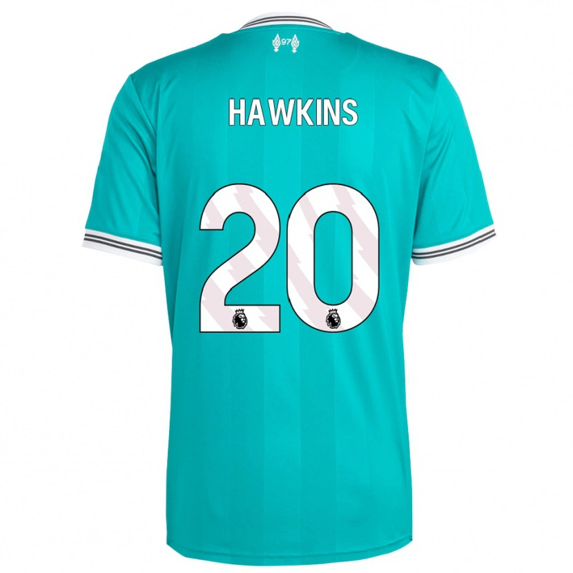 Danxen Homme Maillot Max Hawkins #20 Vert Blanc Troisieme 2025/26 T-Shirt