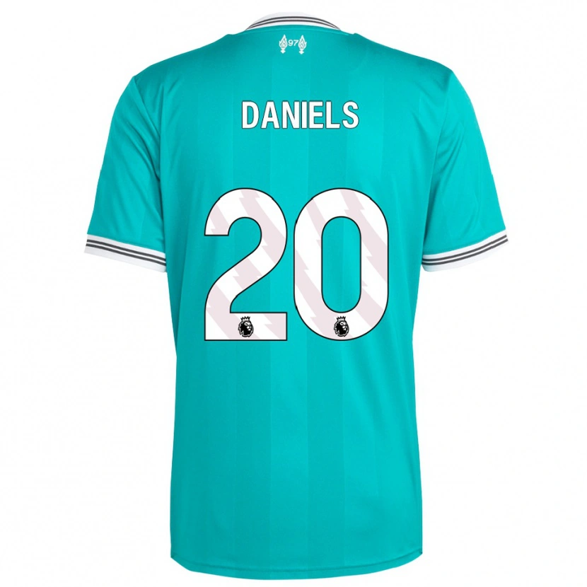 Danxen Homme Maillot Yana Daniels #20 Vert Blanc Troisieme 2025/26 T-Shirt