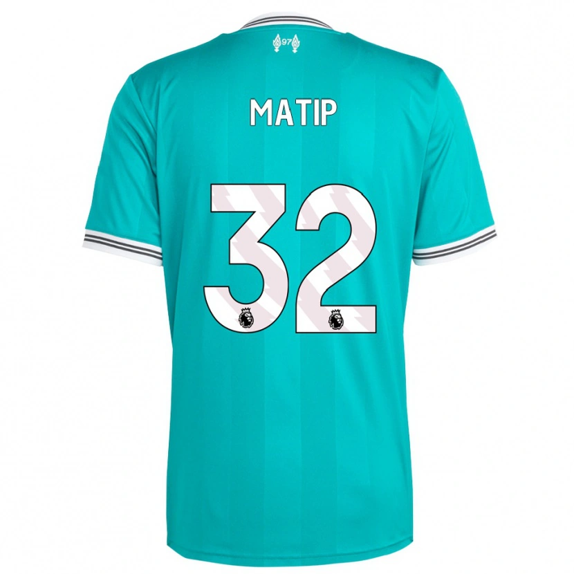 Danxen Homme Maillot Joel Matip #32 Vert Blanc Troisieme 2025/26 T-Shirt