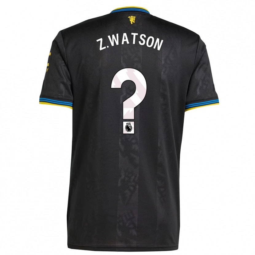 Danxen Homme Maillot Zac Watson #0 Noir Jaune Bleu Troisieme 2025/26 T-Shirt